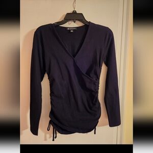 INC Elegant Black Wrap Top
